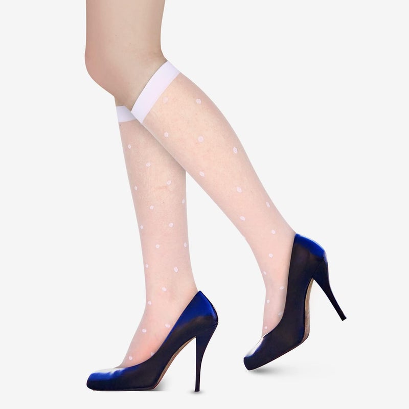 Benefeet Sox Womens Lace Knee High Socks Girls Sheer Mesh Knee High Stockings Cute Fishnet Lolita Calf Sock - Image 5